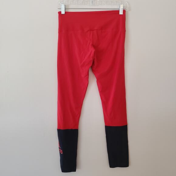 NWOT Adidas Leggings Red & Blue Size Small - Picture 2 of 5